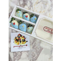 6pcs Star In My Heart Blue Chocolate Strawberries Gift Box